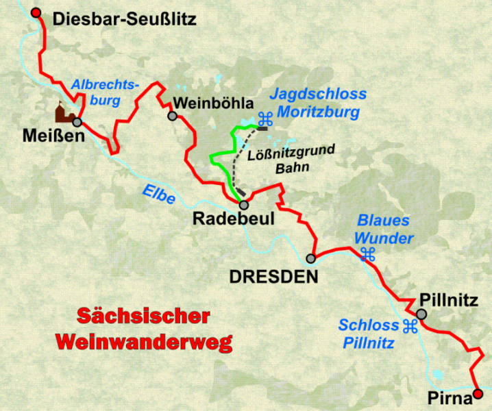 Sächsischer Weinwanderweg | Wanderungen durch die Elbweindörfer bei